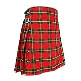 Best Kilts Men's Traditional Scottish 5 Yard Wallace Tartan Kilt 34”-36”