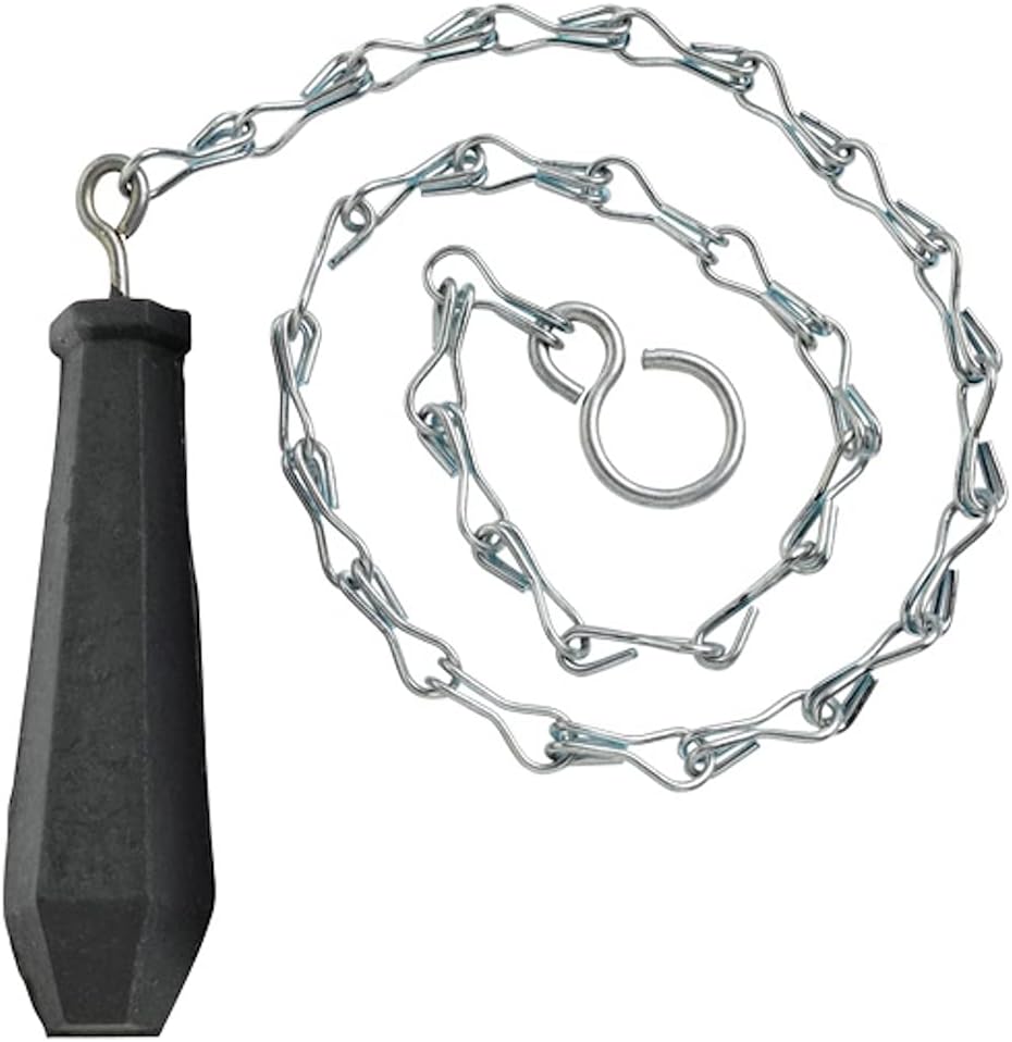 Merriway BH01761 High Level WC Toilet Cistern Chain Pull 12 Inch Black Handle