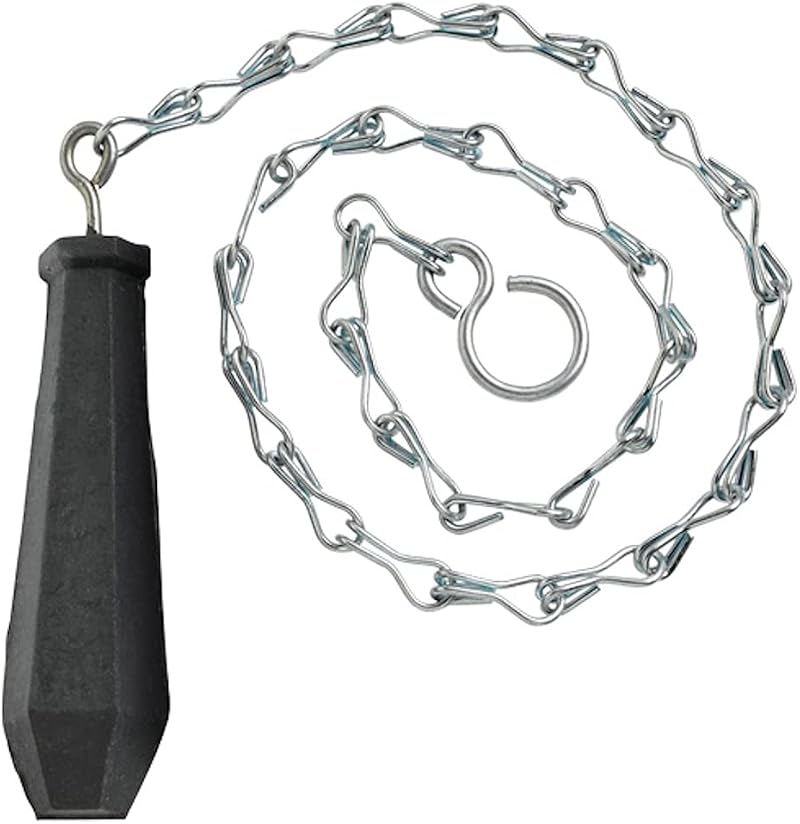 Merriway BH01761 High Level WC Toilet Cistern Chain Pull 12 Inch Black Handle