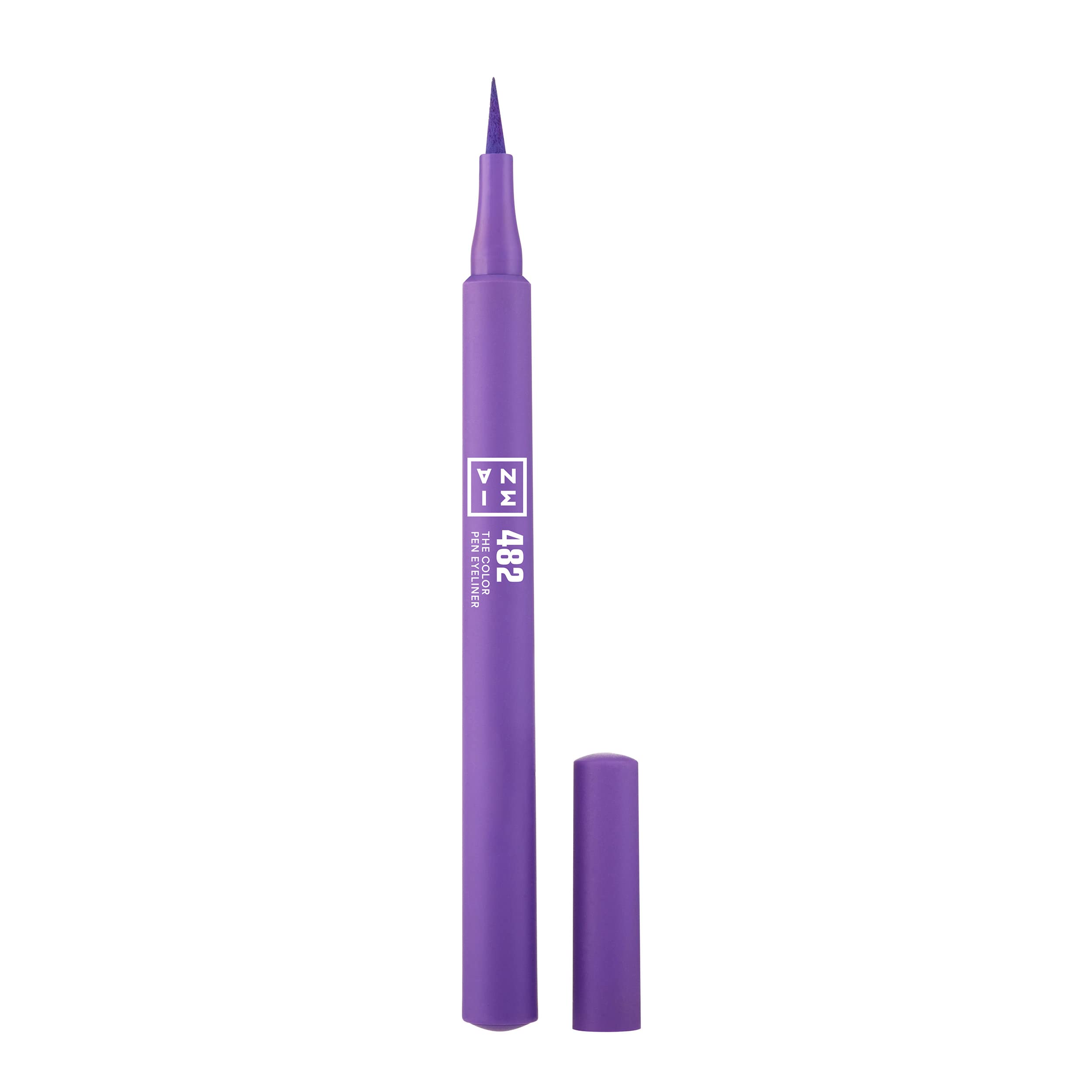 3INA MAKEUP - The Color Pen Eyeliner 482 - Purple Liquid Eyeliner 10h Longwear - Precise Felt Tip Matte Liner Sensitive Eyes