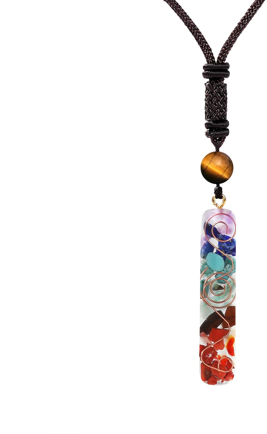 Mixed Media - 7 Chakra Necklaces for Women - Frequency Healing Devices,Healing Crystals Stones,Feng Shui Wealth Necklace,Spiritual Gifts for Women