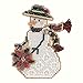 Poinsettia Snow Charmer Bead Counted Cross Stitch Christmas Ornament Snowman Kit Mill Hill 2001 Snow Charmers MHSC30