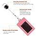 Life-Mate Badge Holder - Leather ID Badge Card Holder Wallet Case with 3 Cards Slot and Neck Lanyard/Strap. Additional Retractable Badge Reel with Belt Clip (Pink, Linen Finish) …