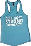 Orange Arrow Women's Sore Today Strong Tomorrow Racerback Tank
