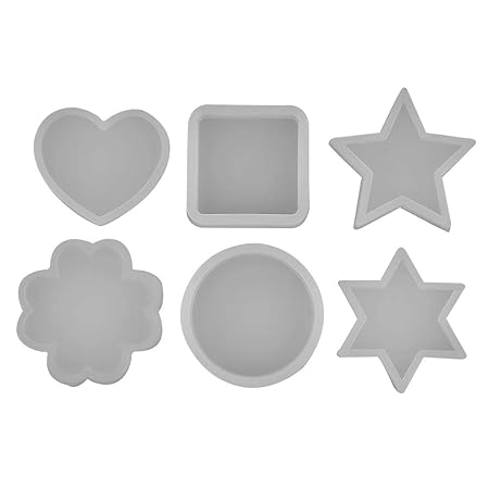6 Arten Kreis quadratisch Herz Stern Art Decortive Silikon-Backform Dekoration von Kuchen Backform Schokolade-Set DIY