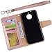 Moto G5S plus Case,Moto G5S plus wallet Case,Arae [Wrist Strap] Flip Folio [Kickstand Feature] PU leather wallet case with ID&Credit Card Pockets For Moto G5S plus (Not for G5 plus),rose gold