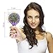 Detangling Brush with a Mirror - Soft Bristle- Straightening Detangler- for All Hair Types (Purple)