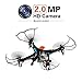 GPTOYS Black Aviax Quadcopter 6-Axis 2.4GHz RC Helicopter Drone with 3D Flip / Headless Mode/ 2MP HD Camera / LED Lights / 4G SD Card / SD Card Reader