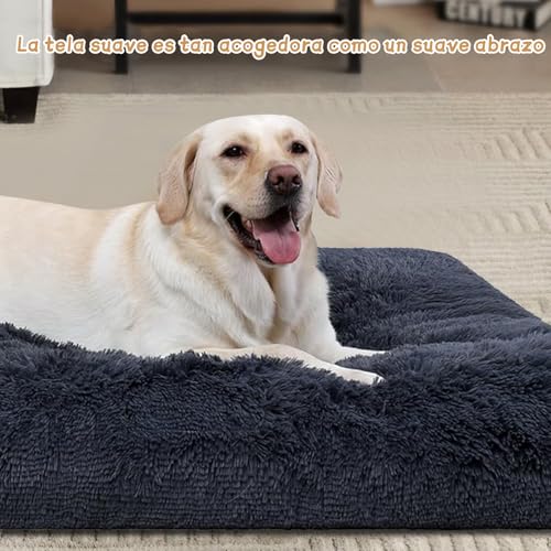 MUJA 105*70*9CM Cama para Perro Grandes, Cama Ortopédica para Perros con Almohadillas para Orejas Extraíbles y Parte Inferior Antideslizante, Adecuado para Casa para Perro, Pisos y Sofás (X-Large)