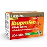 GoodSense Ibuprofen Pain Reliever/Fever Reducer, 200 mg Orange Coated Tablets, 50 Count