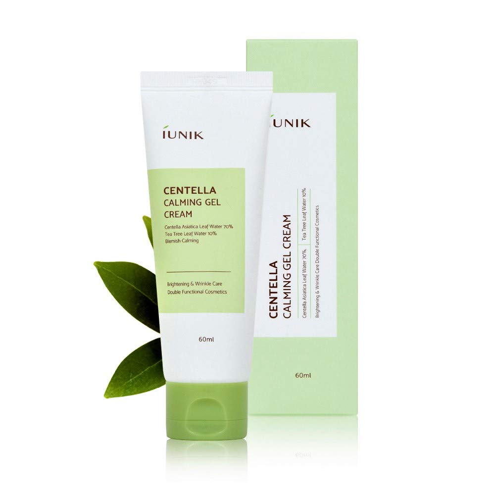 iUNIK Centella Calming Recovery Gel Hydrating Cream 2.02 Fl. Oz. – Anti-Aging, Reduce Wrinkle, Fine Lines Natural with Centella Asiatica & Tea tree extracts – Face Moisturizer for Sensitive & Dry skin: Beauty