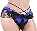 Men's Lingerie Style Underwear - Soft Lace Pouch Briefs Panties,Breathable & Supportive for Everyday Wear,Small Bright Rose