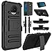 Moto G5S Plus Case, Elegant Choise Hybrid Heavy Duty Dual Layer Shockproof [Swivel Belt Clip] Holster with [Kickstand] Combo Rugged Protective Case Cover for Motorola Moto G5S Plus / XT1806 (Black)