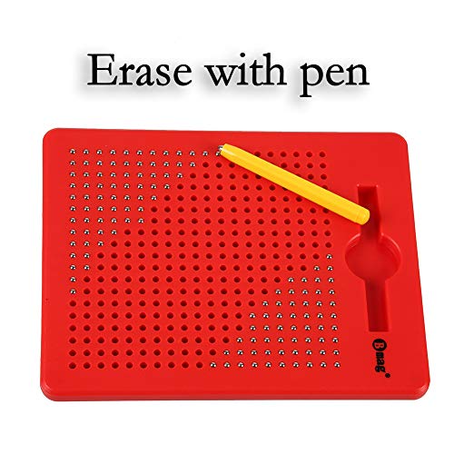 BMAG Magnetic Drawing Tablet, Educational Free Flay Doodle Board Magnatab Toys (red, 380 Ball pops) - Thumbnail 4