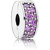 MiniJewelry Shining Elegance Path Birthstones Clip Charm fits Pandora Moments Bracelets Cubic Zirconia Spacer Birthday