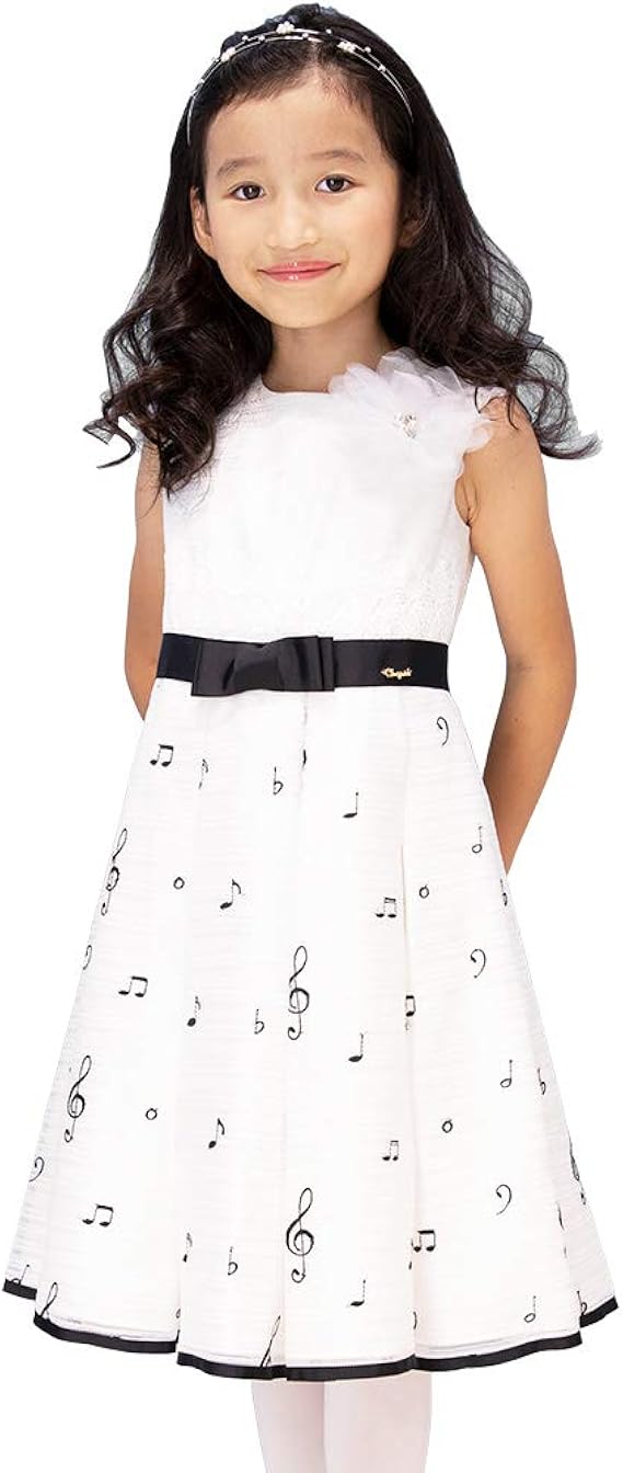 Amazon Chopin ショパン 子供 ドレス 発表会 フォーマル 白 86 2102 音符モチーフドレス ホワイト 80cm フォーマル 通販
