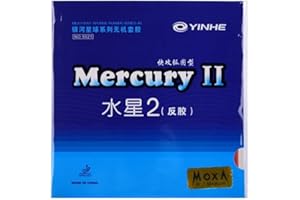 Ppbigu Yinhe Mercury II Table Tennis Rubber for DIY Racket/Paddle, Mercury-2 Allround Spin Control Ping Pong Rubber for Training