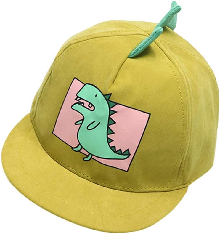 HEETEY Baby Boy Hats Soft Cotton Dinosaur Sunhat Eaves Baseball Cap Sun Hat Beret Children's Color Matching Cartoon Dinosaur Baseball Cap Thin Section Visor Cap for Baby 1-4Years