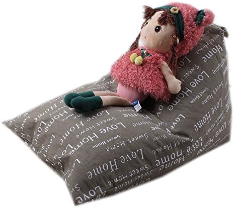 Cinhent Bag 1PC Home Kids Stuffed Animal Plush Toy Storage Bean Bag,Double Zipper + Stitch,Pouch Stripe Fabric Chair,Super Soft,Convenient Towel Dress Up Quilt Closet (H)