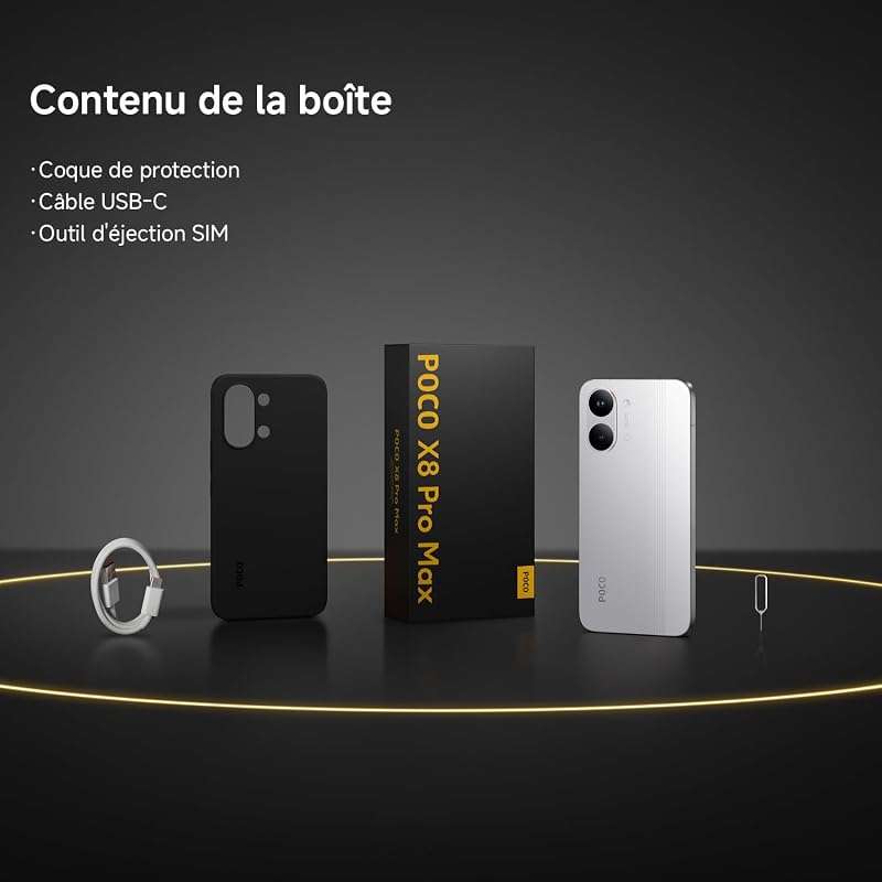 POCO X8 Pro Max Smartphone 12+512Go Processeur Dimensity 9500s -Noir