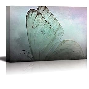 Enlarged Butterfly Wings Placed Before a Beautifully Colored Background - Canvas Art Home Art - 12x18 inches