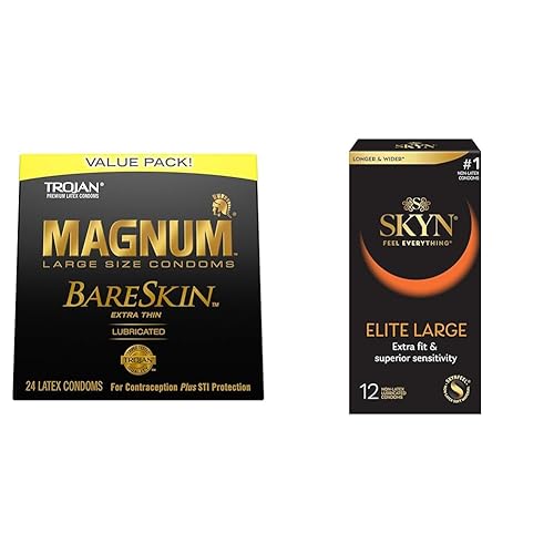 TROJAN Magnum BareSkin Premium Large Condoms, Comfortable and Smooth Lubricated  Condoms for Men, America's Number One Condom, 24 Count Value Pack & SKYN  Polyisoprene Large Condoms, Natural, 12 Count in Kenya | Whizz Condoms