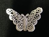 12 Pieces, White Baby Venise Lace Butterfly