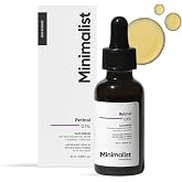 Minimalist Retinal 0.1% Face Serum | Reduces Fine Lines &amp; Wrinkles | Anti-Aging &amp; Hydrating Formula | Enriched with Bakuchiol &amp; Squalane For All Skin Types | 0.68 Fl Oz/ 20 ml
