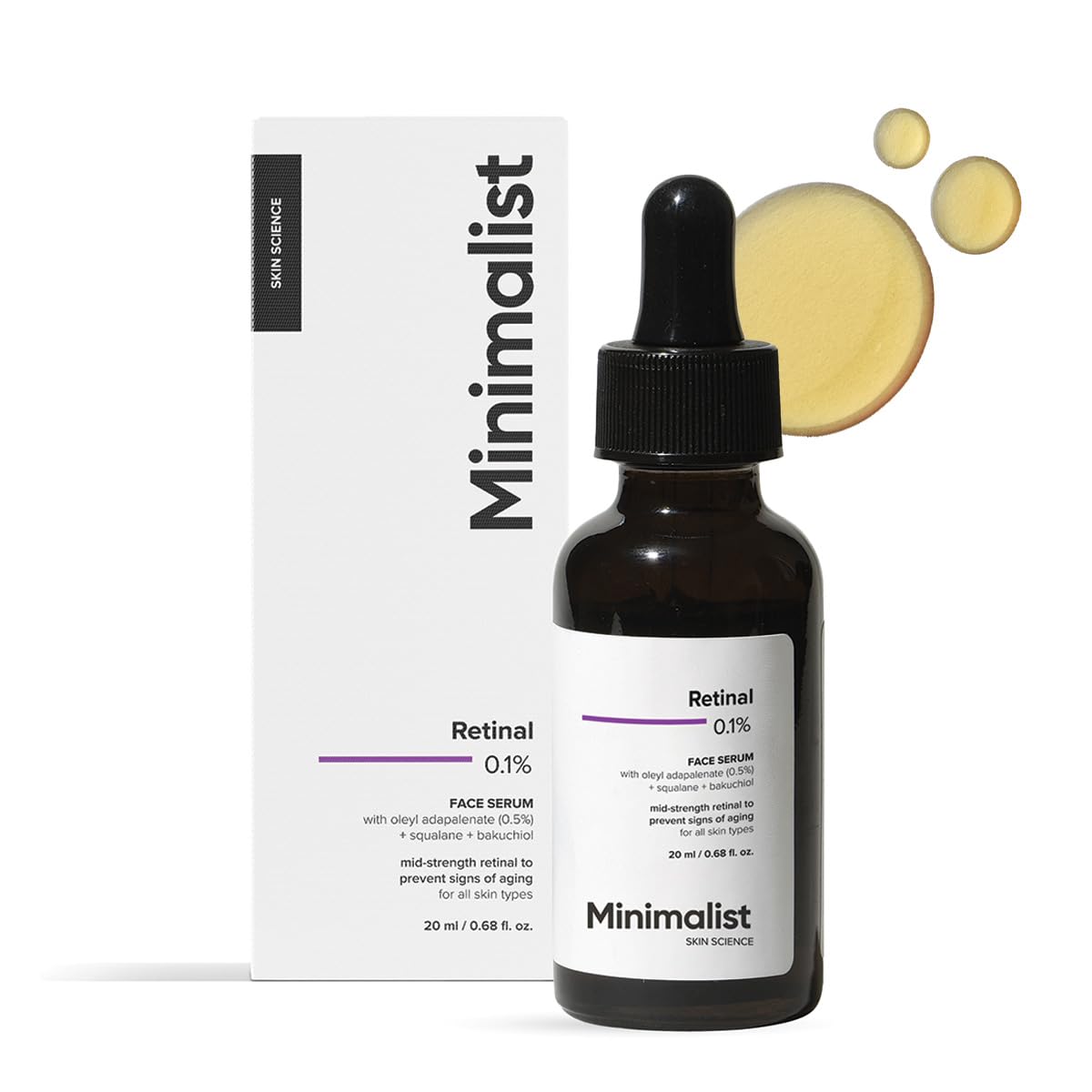 Minimalist 0.1% Retinal Face Serum for Anti Aging
