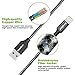 Nylon Extend Braided USB Charging Cable with Aluminum Connector for iPhone X / 8 / 8 Plus / 7 / 7 Plus, iPad / iPod And More-Black