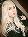 K'ryssma® Platinum Blonde Glueless Synthetic Hair Lace Front Wigs Long Natural Straight Half Hand Tied Replacement Full Wig For Women Heat Friendly 24inch