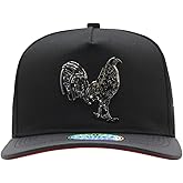 Ferreti - Hats - Original - Snapback -Trucker -Baseball Cap - Adjustable Man and Woman - Rooster Embroidered Design - Black