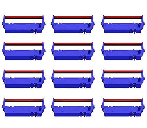 Photo 1 of 12 Pack Compatible SP700 Printer Ribbon B/R Replacement for Star RC-700BR SP-700BR SP-712 SP-742 Ink Ribbon, Black and Red