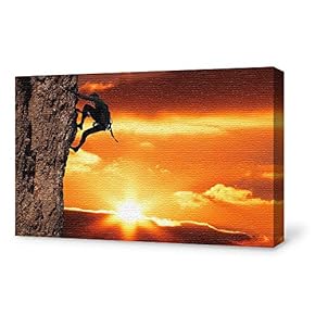 Canvas Wall Art for Living Room,Bedroom Home Artwork Paintings Rock Climbing Ready to Hang - 12x18 inches