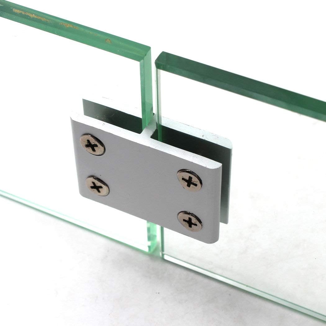 Glass Clamp Aluminium Alloy Glass Support Bracket Fit for 10-12mm Glass Thickness Come with Screws (Pack of 4) - Image 5