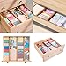TILEMALL Bamboo Kitchen Drawer Dividers Drawer Organizers Expandable Drawer Dividers Wood Desk Drawer Organizers, Tray Organizer for Kitchen, Baby Drawer, Bathroom, Bedroom, Office or Dresser