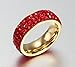 VNOX Womens Stainless Steel Cubic Zirconia Eternity Ring for Wedding Promise Engagement,Gold Plated,Size 6