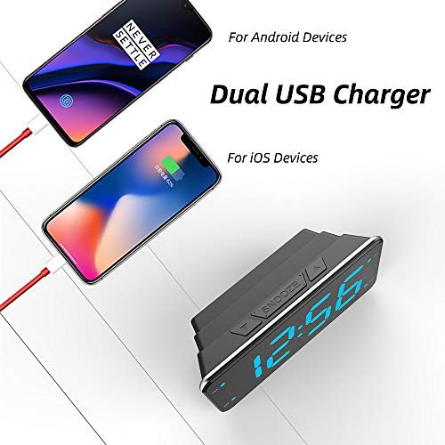 Extra Loud Alarm Clock with Bed Shaker, Vibrating Alarm Clock for Heavy Sleepers, Deaf and Hard