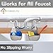 Comfecto Kitchen Faucet Sponge Holder, 2 Pack Hanging Kitchen Faucets Caddy Organizer with Adjustable Strap and Holes for Drying, Space Saving Sink Sider for Dish Soap Dishwashing Brush