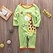 Infant Boys Girls Animal Pattern Print Long Sleeve Romper Onesie for 0-18months (S(0-6months), Green)