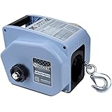 Bravex Electric Winch, Reversible Portable 12-Volt DC Electric Winch Marine Boat Trailer Truck Power-in, Power-out (Corded Remote Control & Hand Crank, up to 6000lbs Rolling - Max boat size 18 ft)