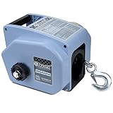Bravex Electric Winch, Reversible Portable 12-Volt DC Electric Winch Boat Trailer Truck Power-in, Power-out (Corded Remote Control & Hand Crank)