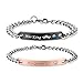 COAI His Queen Her King Stainless Steel His and Hers Couple Bracelet(2pcs)