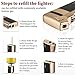 Tobacco Pipe Lighter, VVAY Metal Pipe Lighter Gas Butane Refillable with Tool All in One for Man, Gold (Gift Package)