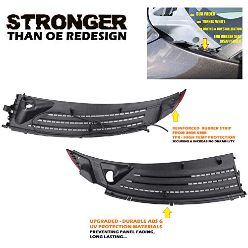 Upgraded Outer Exterior Windshield Window Wiper Cowl Cover Panel Set of 2pcs For Ford Lincoln 04-08 F-150 06-07 Mark LT Left and Right 2004 2005 2006 2007 2008