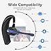 Bluetooth Headset HonShoop Handsfree Wireless Earpiece V5.0 in-Ear w/c Noise Reduction Mic and Mute Key for Business/Driving Call, Support iPhone/Android Cellphones