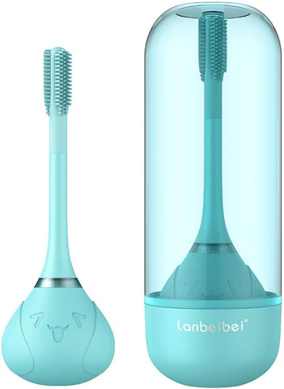Kids Sonic Electric Toothbrush, Soft Silicone Brush-Head, Wireless Rechargeable, Waterproof, 3 Modes, 2min Timer for Children’s Oral Clean of Age 3+, Capsule Shape with Portable Cup for Travel