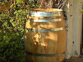 Temesso Depósito para Agua de Lluvia con Tapa, Barril de Madera ...