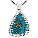 Turquoise Pendant Sterling Silver 925 Genuine Turquoise with 20