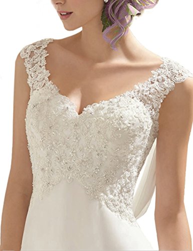 AbaoWedding-Womens-Double-V-neck-Sleeveless-Lace-Wedding-Dress-Evening-Dress